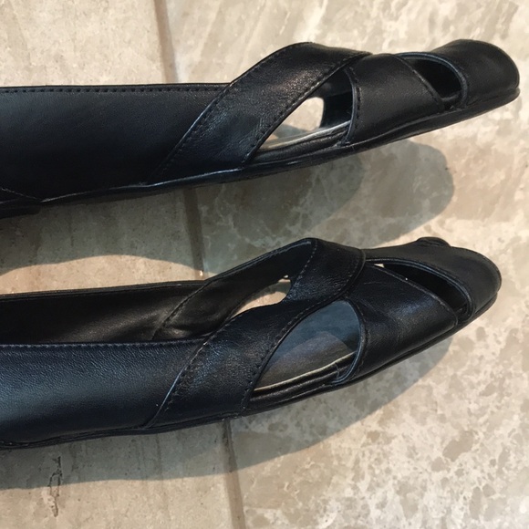 Naturlizer Peep Toe Cut Out Summer Flats, Black - Picture 10 of 13